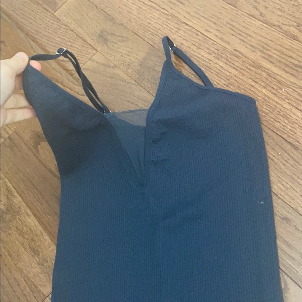 Free people mesh detailed v neck tank